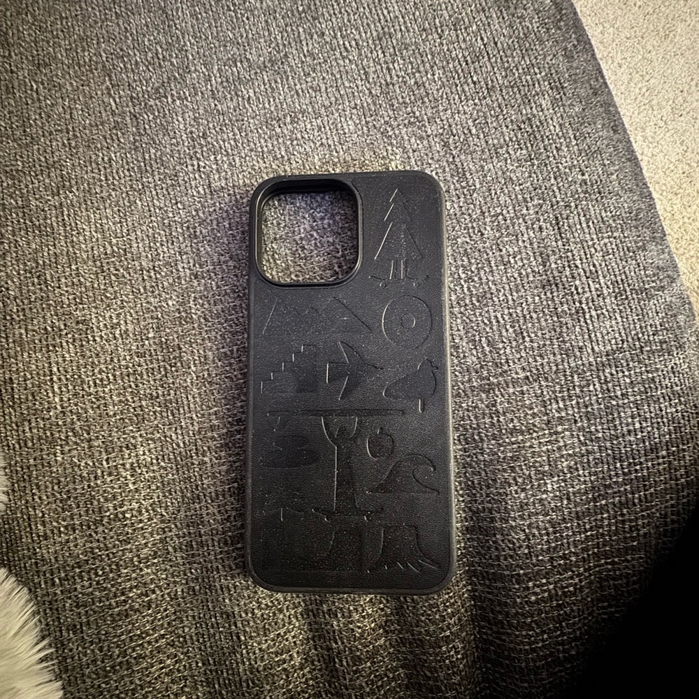 Black Embossed Pattern Phone Case